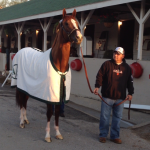 Now I am ready to pose for fans with Assistant trainer Alan Sherman